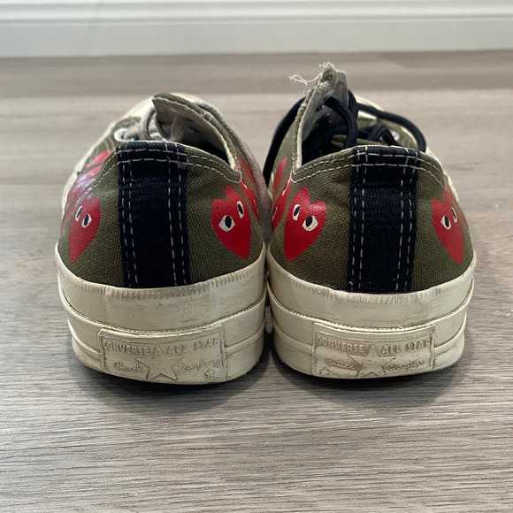 Converse Comme des Garcons Play Multi Heart Sneakers Women's 8 - Picture 4 of 9